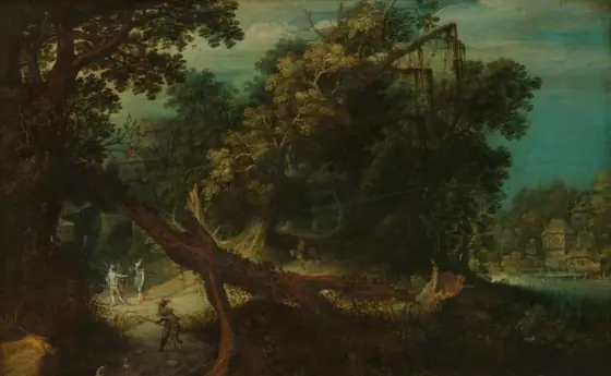 Shooters in a Forest Glade, Adriaen van Stalbemt, c. 1620 - c. 1661, oil on panel