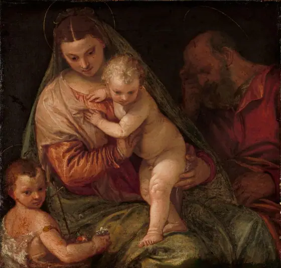 Holy Family with Young Saint John, Paolo Veronese, 1550 - 1575, oil on canvas