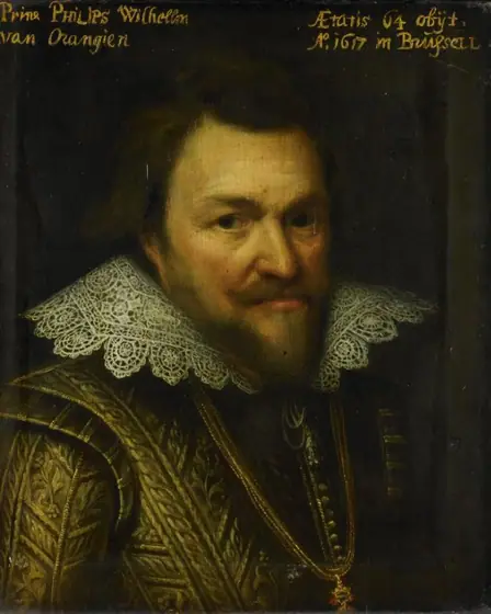 Portrait of Philips Willem (1554-1618), Prince of Orange, Michiel Jansz van Mierevelt, c. 1609 - c. 1633, oil on panel
