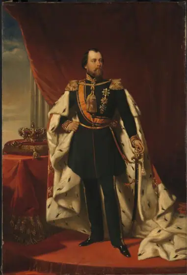 Portrait of William III, King of the Netherlands, Nicolaas Pieneman, 1856, oil on canvas