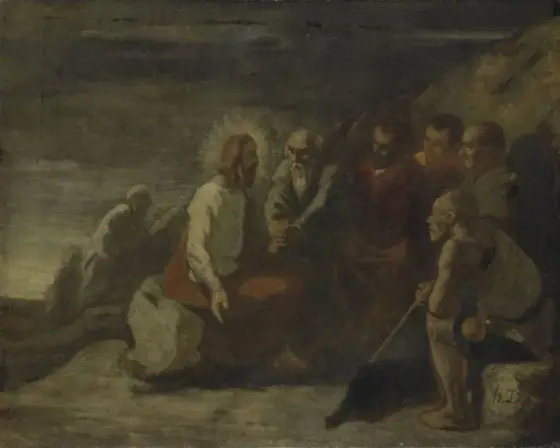 Christ and his Disciples, Honoré Daumier, 1830 - 1879, oil on canvas
