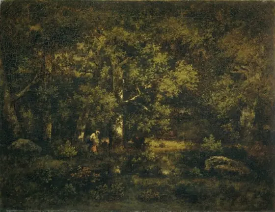 The Forest of Fontainebleau, Narcisse Virgilio Díaz de la Peña, 1871, oil on canvas