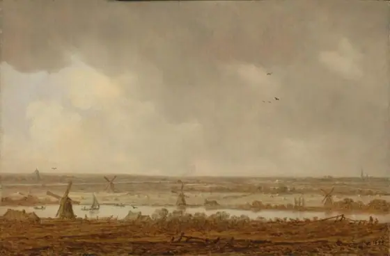 Polder Landscape, Jan van Goyen, 1644, oil on panel