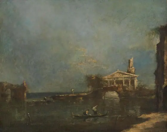Lagoon near Venice, Francesco Guardi, 1740 - 1800, oil on canvas