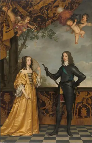 Portrait of Willem II (1626-1650), Prince of Orange, and his Wife Mary Stuart (1631-1660), Gerard van Honthorst, 1647, oil on canvas