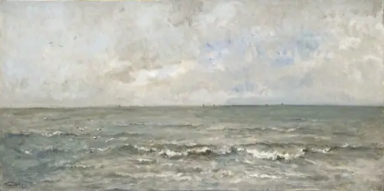 Seascape, Charles-François Daubigny, 1876, oil on canvas