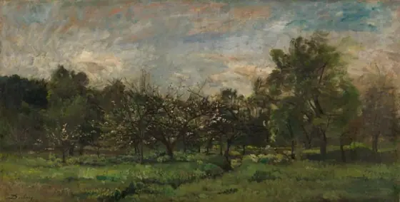Orchard, Charles-François Daubigny, 1865 - 1869, oil on canvas
