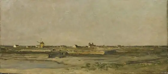 Landscape, Charles-François Daubigny, 1840 - 1878, oil on panel