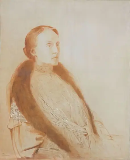 Portrait of A.M.L. Bonger-van der Linden, Odilon Redon, 1905, oil on canvas