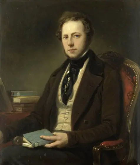 Portrait of a Man, perhaps Petrus Augustus de Genestet (1829-1861), Nicolaas Pieneman, 1830 - 1860, oil on panel