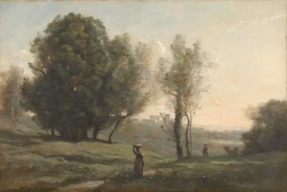 Landscape, Camille Corot, c. 1872, oil on canvas