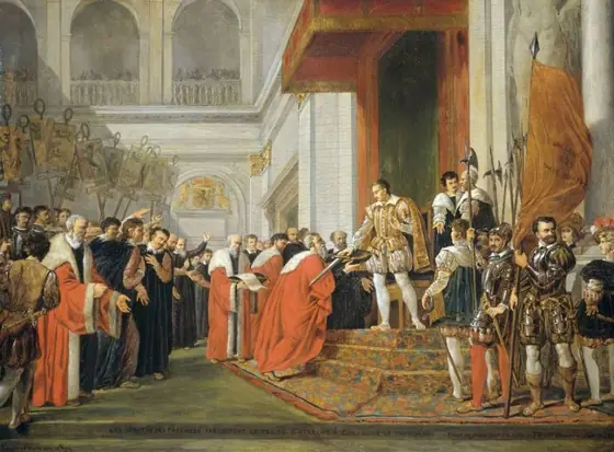 The Union of Utrecht, Joseph-Denis Odevaere, 1815-06-25 - 1830-02-09, oil on panel