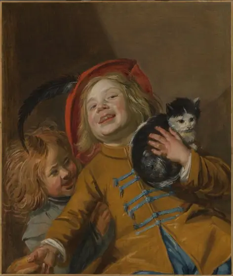 Two Children with a Cat, Judith Leyster, c. 1630