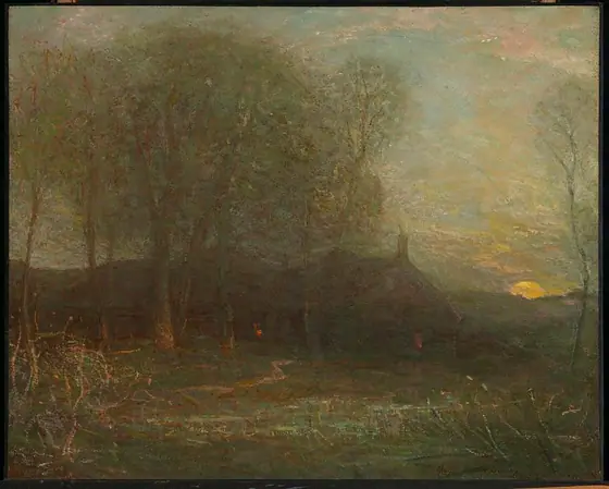 The Harvest Moon, Charles Melville Dewey, ca. 1908, oil on canvas