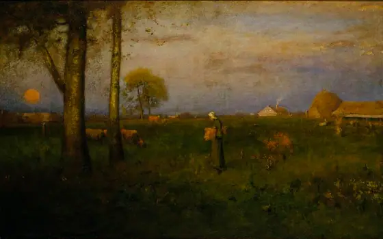 Sundown, George Inness, 1884, oil on canvas