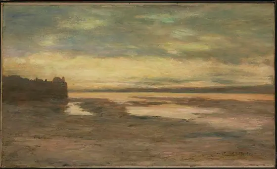Evening on the Thames, Homer Dodge Martin, ca. 1876, oil on canvas