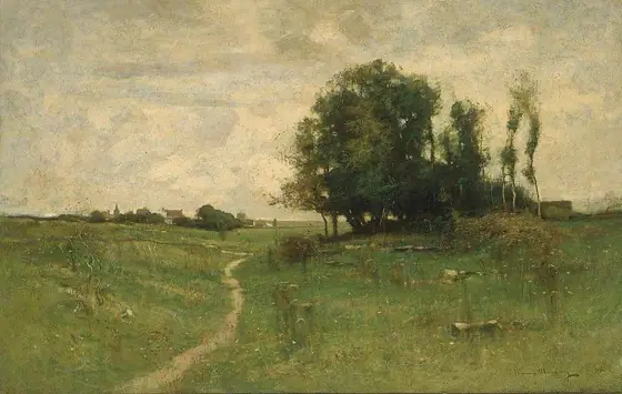 The Path to the Village, J. Francis Murphy, 1882, oil on canvas