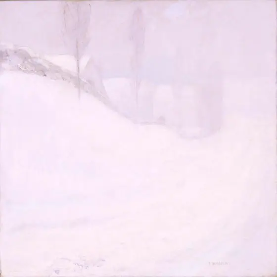 Round Hill Road, John Henry Twachtman, ca. 1890-1900, oil on canvas