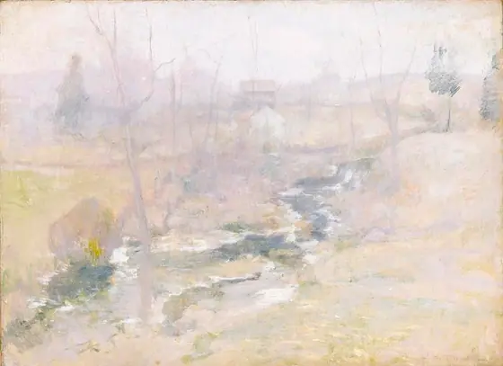 End of Winter, John Henry Twachtman, after 1889, oil on canvas