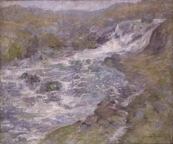 The Torrent, John Henry Twachtman, ca. 1900, oil on canvas