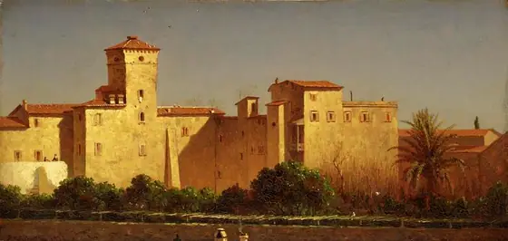 Villa Malta, Rome, Sanford Robinson Gifford, 1879, oil on canvas