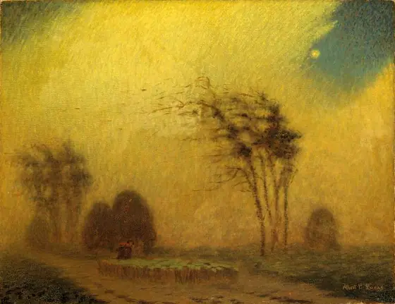October Breezes, Albert P. Lucas, ca. 1908-1909, oil on canvas