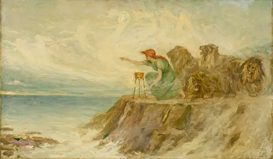 Circe, Frederick Stuart Church, Grand Rapids, MI 1842-New York City 1924, 1910, oil on canvas