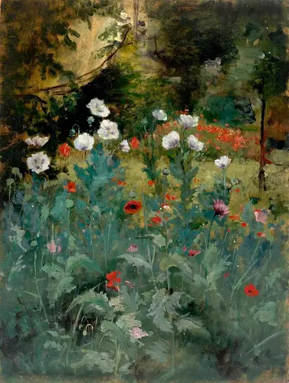 Poppies, Eliphalet Fraser Andrews, oil on canvas
