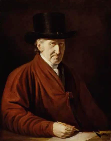 Self-Portrait, Benjamin West, 1819, oil on paperboard