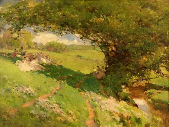 The Wanderlusters' Rest, William Henry Holmes, 1915, oil on canvas