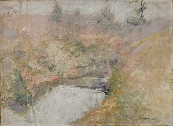 Hemlock Pool, John Henry Twachtman, ca. 1890-1900, oil on canvas