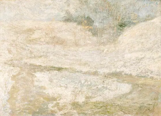 The Brook, Greenwich, Connecticut, John Henry Twachtman, ca. 1890-1900, oil on canvas