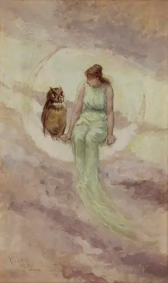 The Witch's Daughter, Frederick Stuart Church, Grand Rapids, MI 1842-New York City 1924, 1881, watercolor