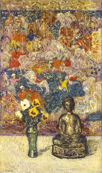 Bronze Buddha, Henry Golden Dearth, oil on canvas
