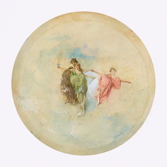 Dawn, Thomas Wilmer Dewing, 1892, watercolor