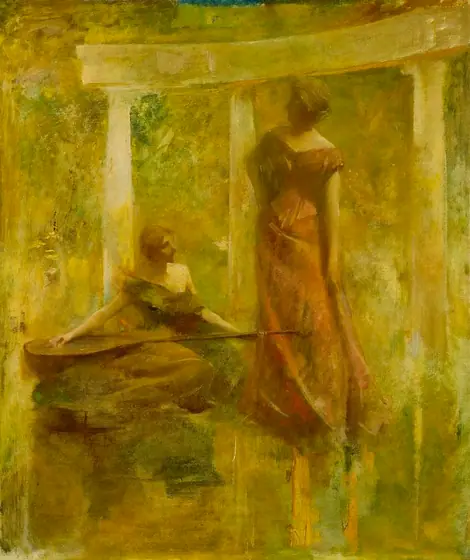 Music, Thomas Wilmer Dewing, ca. 1895, oil on canvas