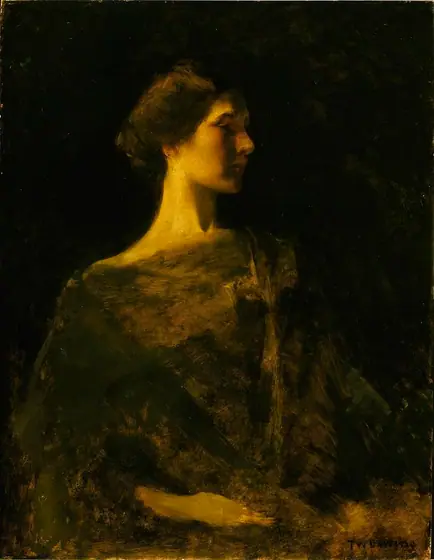 Alma, Thomas Wilmer Dewing, ca. 1895-1900, oil on wood