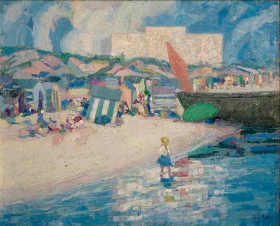 Low Tide (recto of 1929.6.79B), John Noble, ca. 1925-1929, oil on canvas