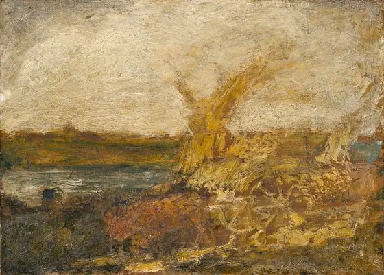 Harvest, Albert Pinkham Ryder, oil on canvas