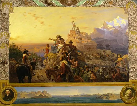 Westward the Course of Empire Takes Its Way (mural study, U.S. Capitol), Emanuel Leutze, 1861, oil on canvas