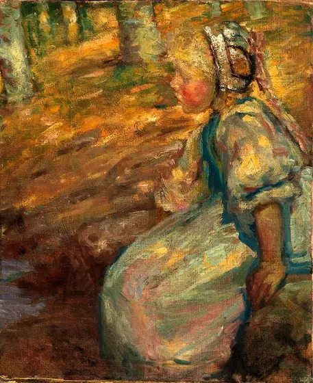 Peasant Girl, Alice Pike Barney, 1900, oil on wood