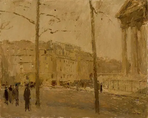 La Madeleine at Dawn, Frank Edwin Scott, oil on canvas