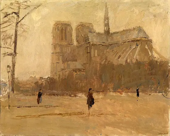 Notre Dame no. I, Frank Edwin Scott, oil on canvas
