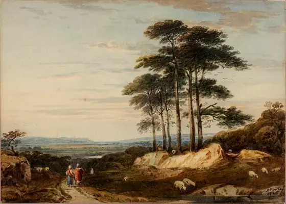 Landscape, John Varley, Sr., English, 1835, watercolor