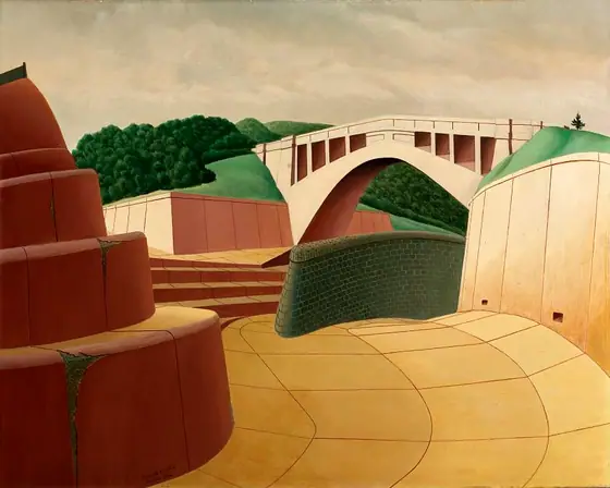 Spillway, Ashokan Dam, Arnold Wiltz, 1934, oil on canvas