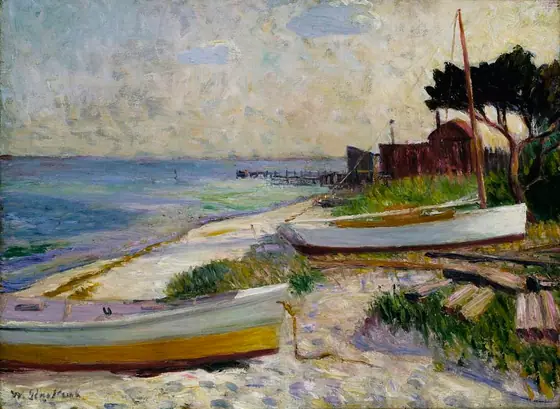 Beach Scene, William Glackens, before 1930, oil on linen