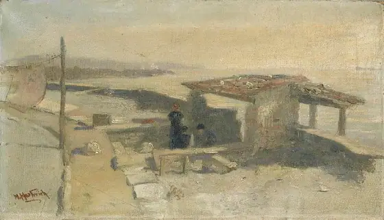 Sketch for Lombardy Bleachery, Herman Hartwich, 1892, oil on canvas