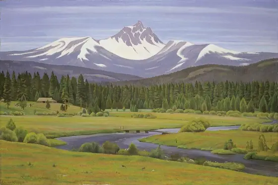 In the Cascade Mountains, Edward Bruce, 1931, oil on canvas