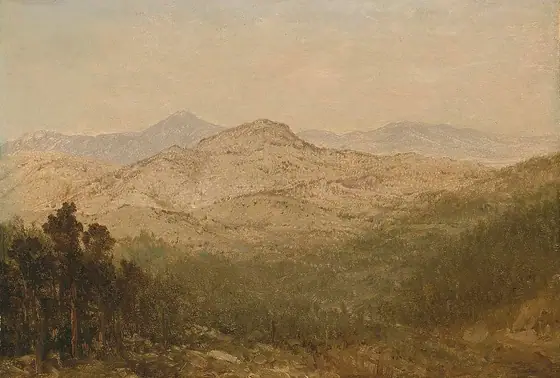 Mountains in Colorado, John Frederick Kensett, 1870, oil on paper mounted on paperboard