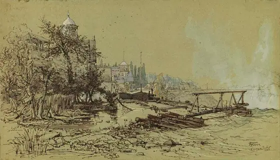 Niagara Falls, Harry Fenn, 1862, watercolor